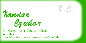 nandor czukor business card